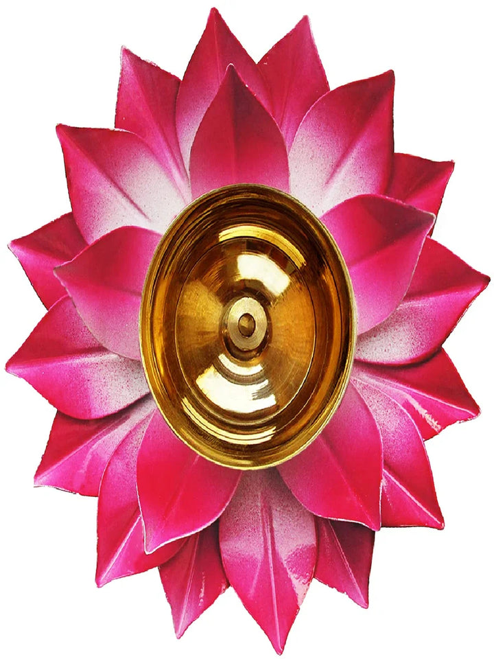 Brass Lotus Diyas for Home Decoration – Puja Akhand Diya