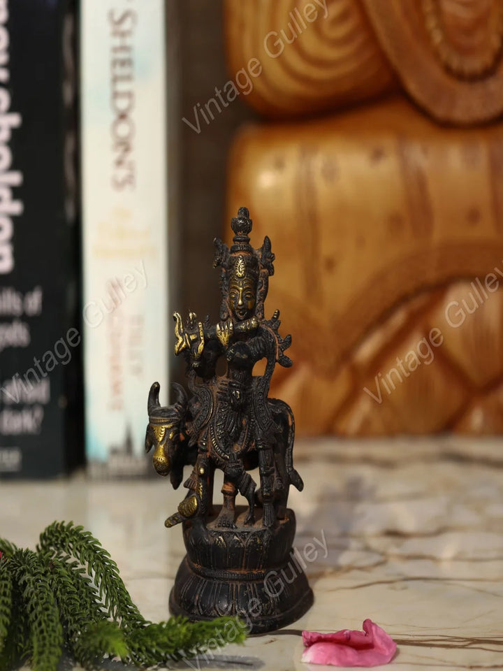 Brass God Murtis Statue | Divine Gokul Idol for Home Decor & Puja