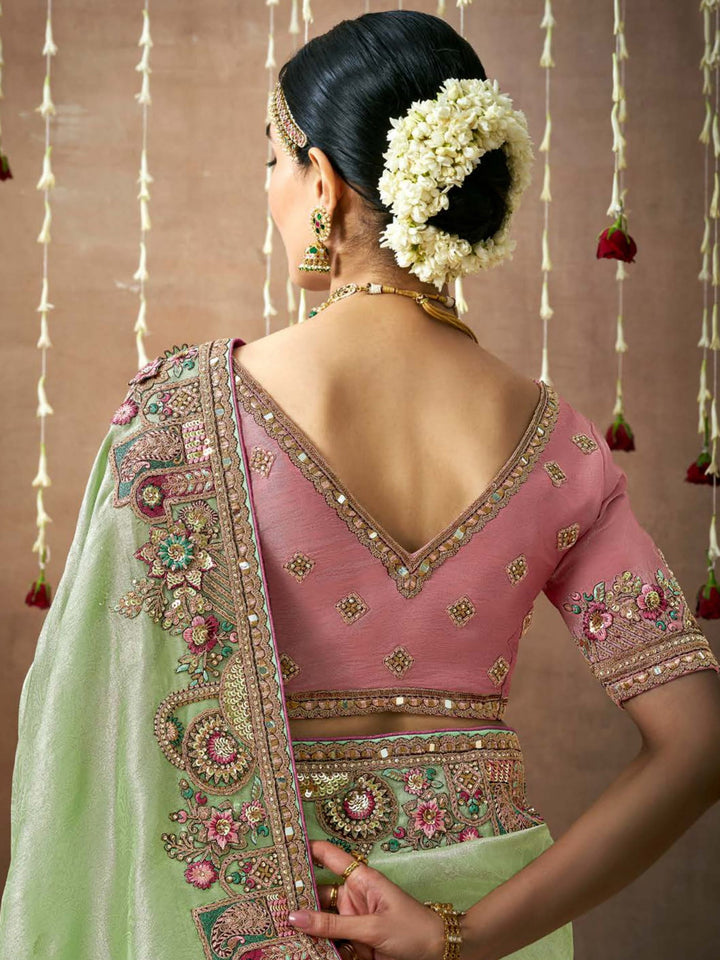 Vibrant color luxurious fabric exclusive attire crafted for elegance and style.