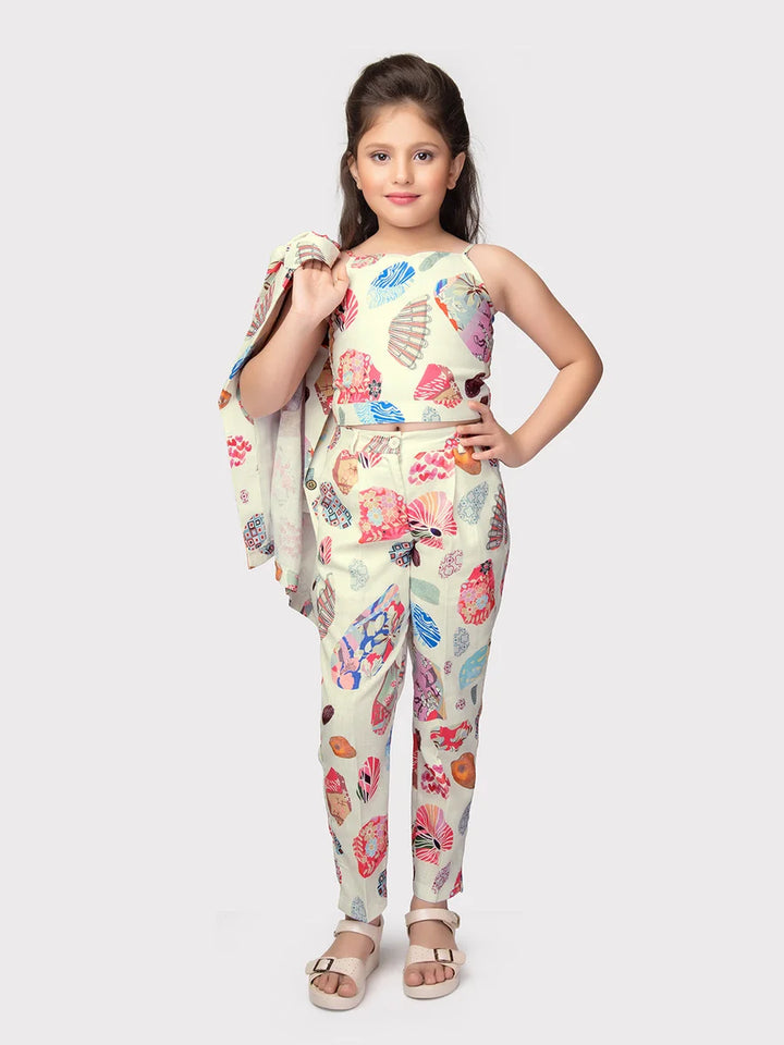 Soft Linen Pant Set | Comfortable Cream Kids Casual Outfit