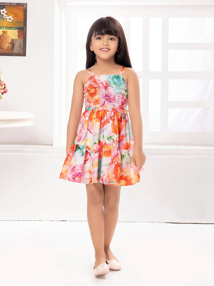 Trendy Orange Colored Dress for Girls | Best Party Wear Dresses