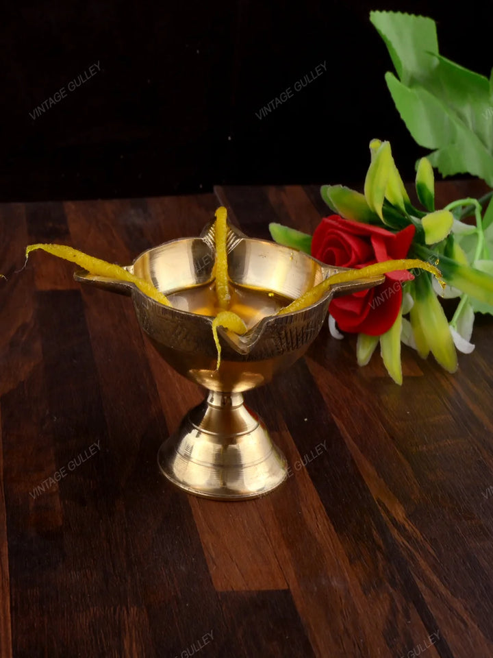 Brass Deepak | Handcrafted Decorative Diya for Special Occasions