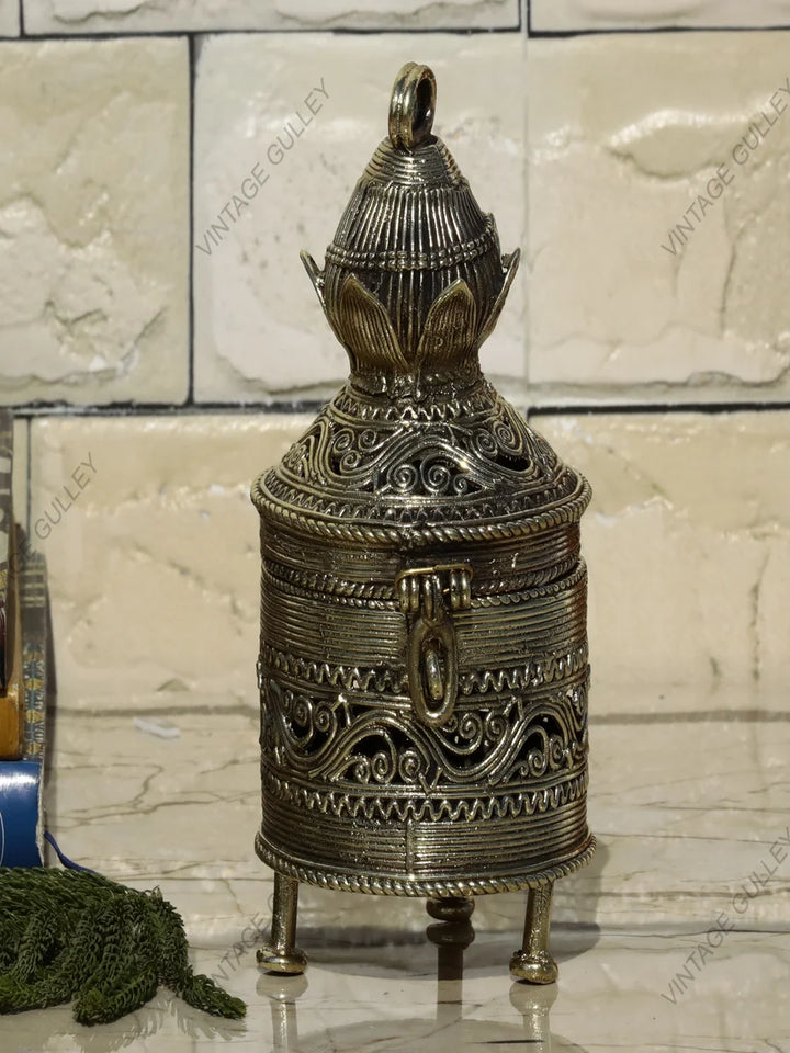 Handmade Dhokra Brass Box | Unique Decor & Jewelry Storage Solution