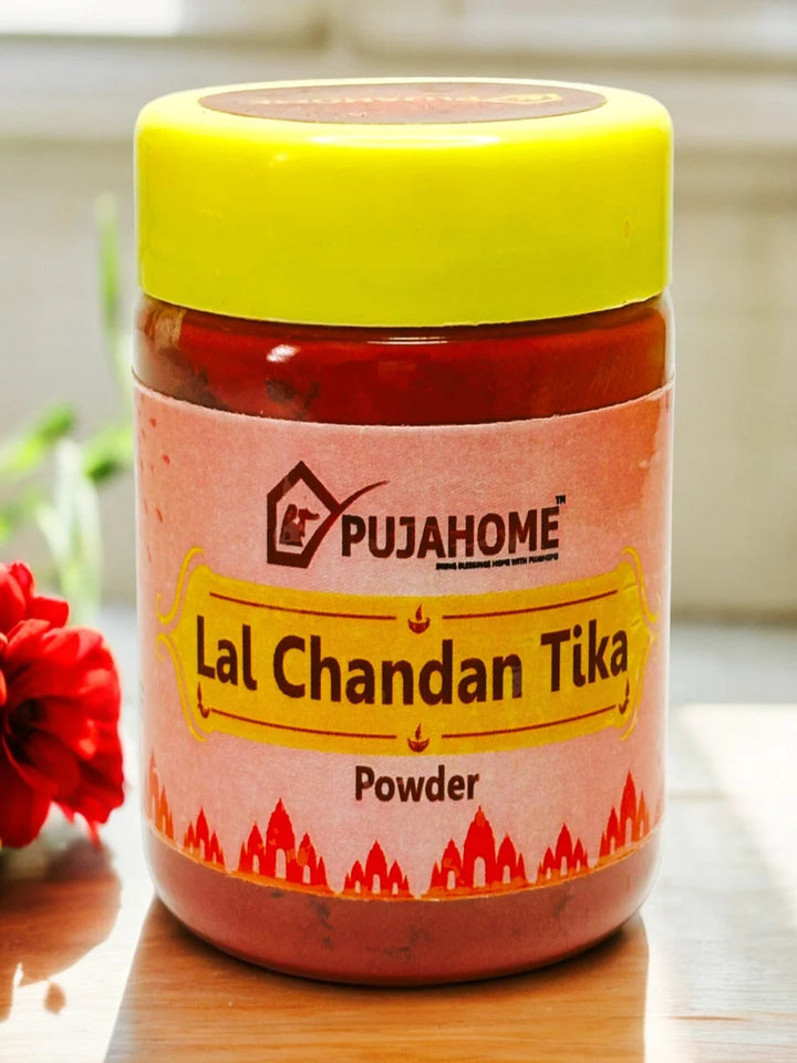Premium Chandan Tika Powder Combo | Pack Of 4 X 50 Gram | Red, White, Yellow and Kesar