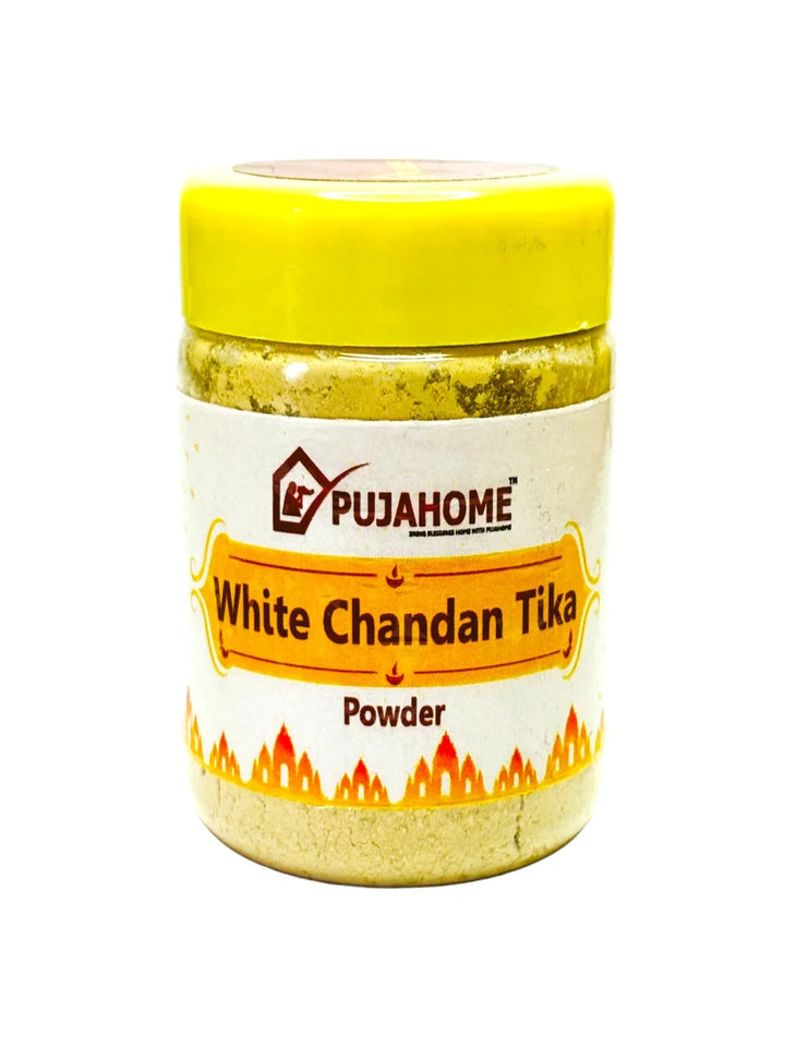 Premium White Chandan Tika Powder 50 Gram Box