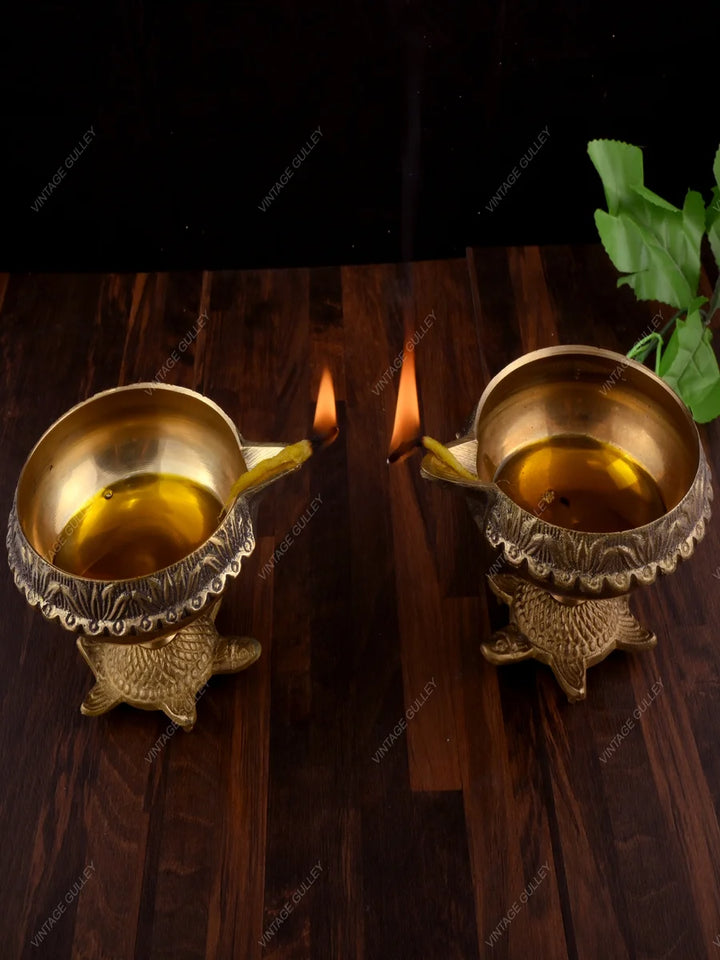 Brass Diya | Handcrafted Brass Deepak for Special Occasions