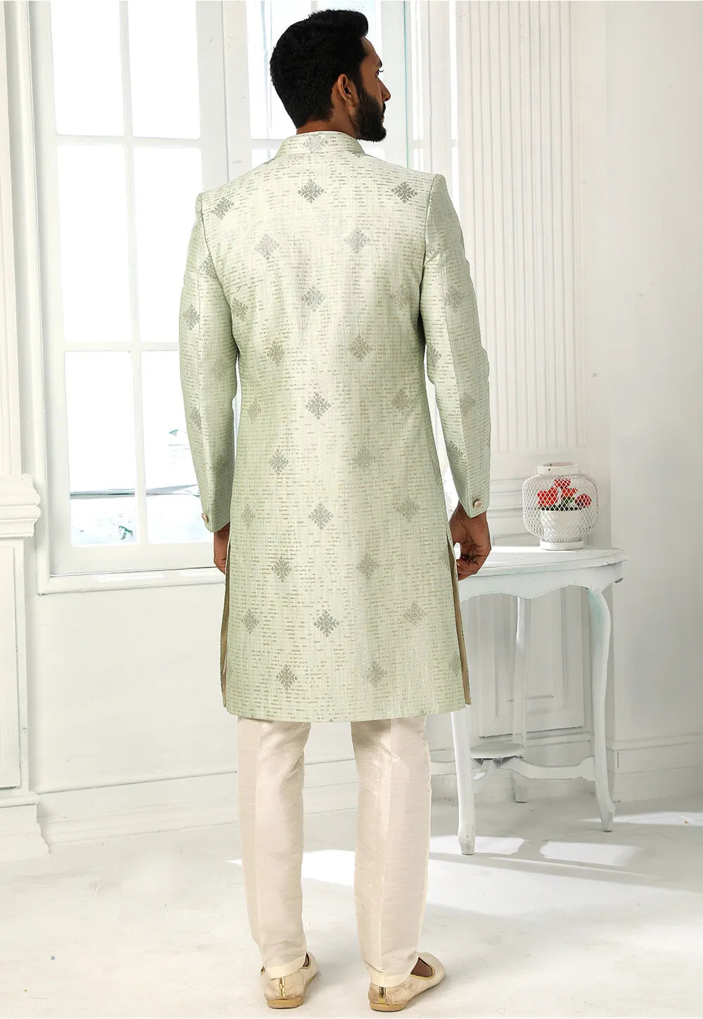 Royal Designer Sherwani for Men | Art Silk Festive Wedding Attire