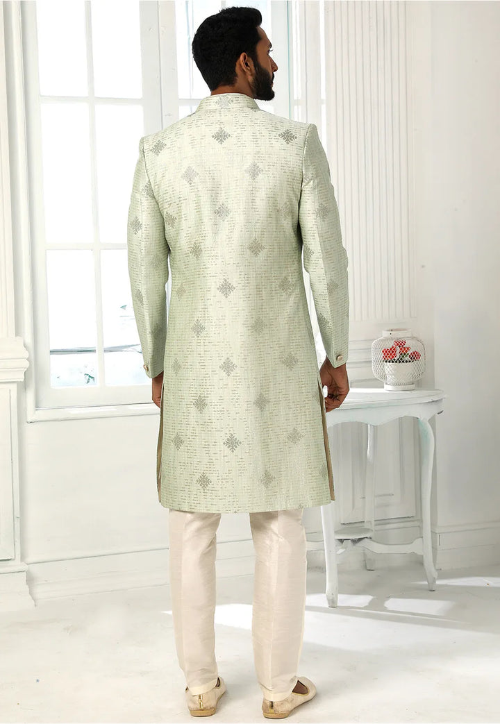 Royal Designer Sherwani for Men | Art Silk Festive Wedding Attire