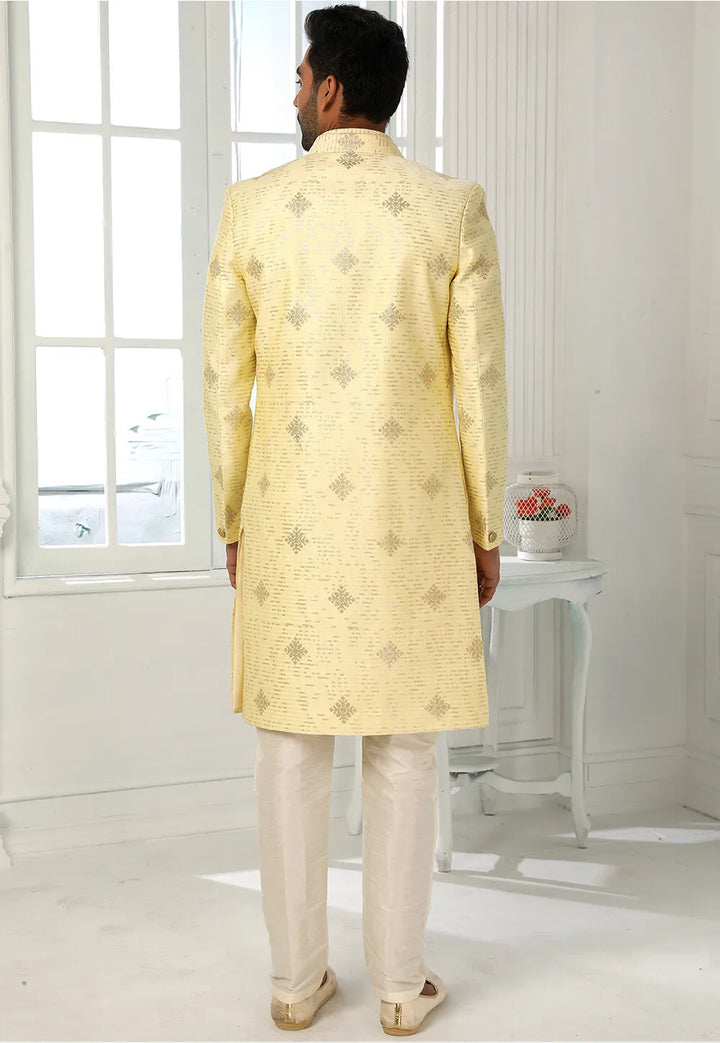Royal Designer Sherwani for Men | Art Silk Festive Wedding Attire