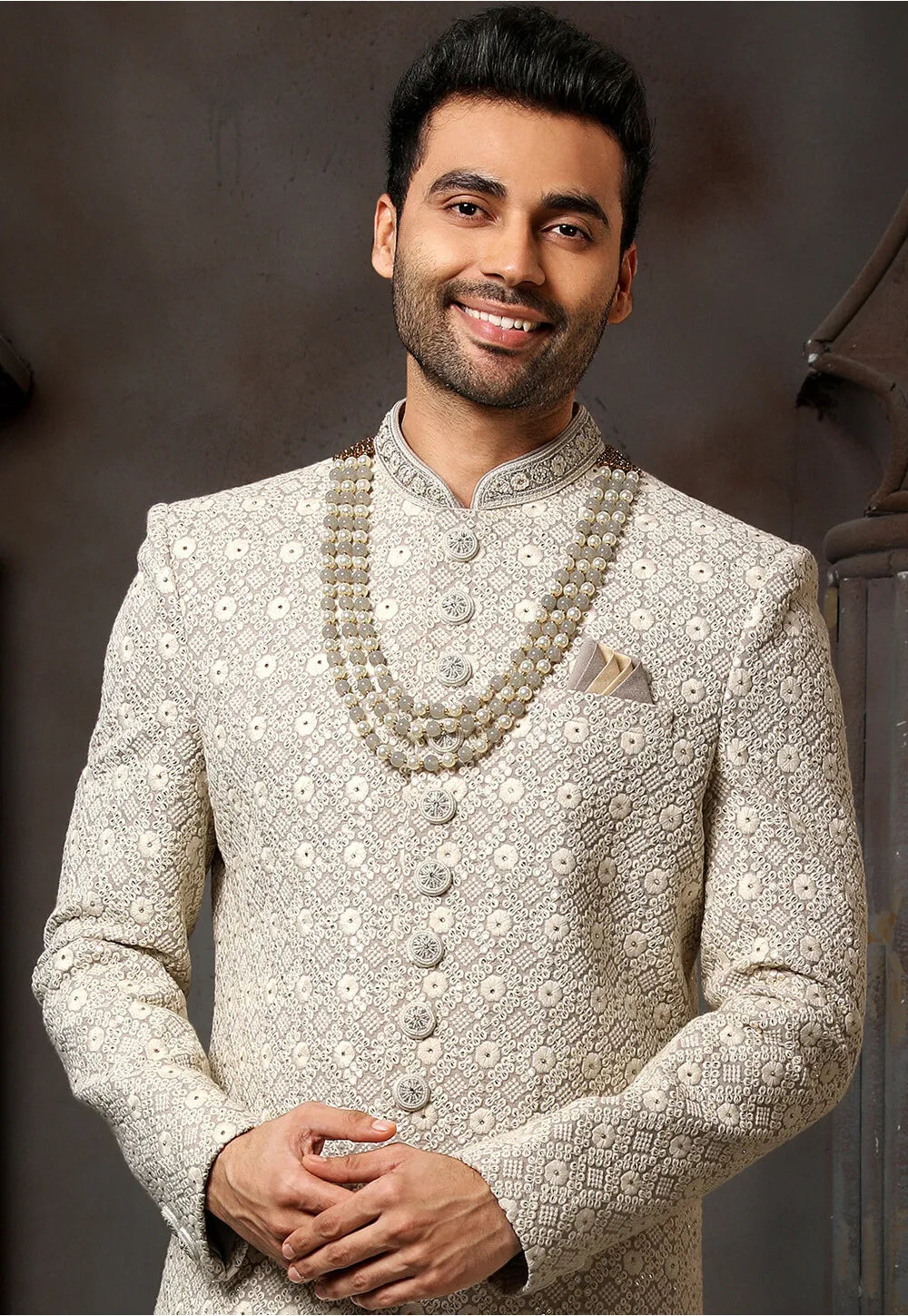 Traditional Art Silk Sherwani | Perfect for Weddings & Festive Events