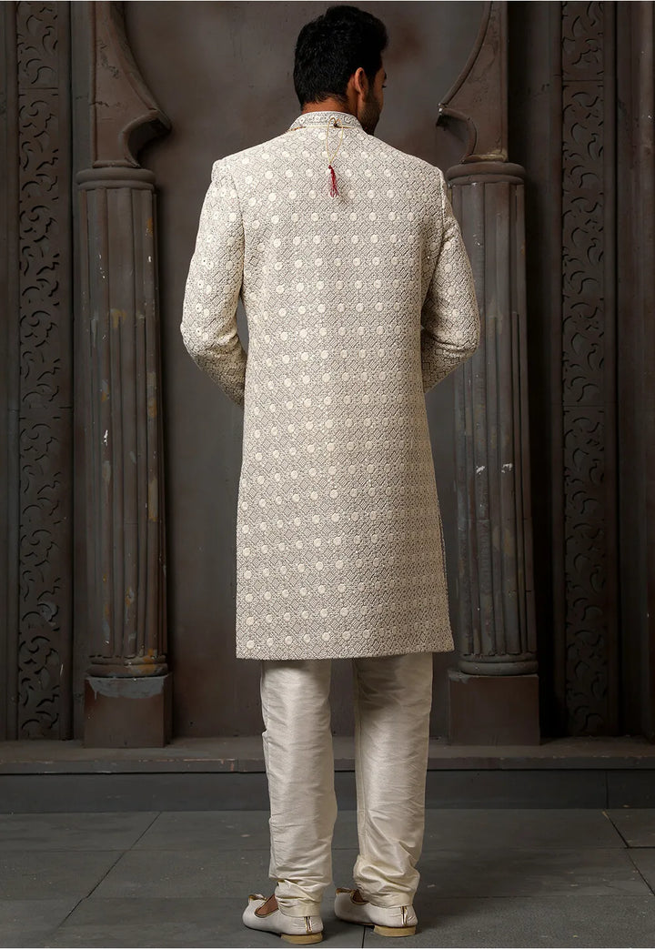 Traditional Art Silk Sherwani | Perfect for Weddings & Festive Events