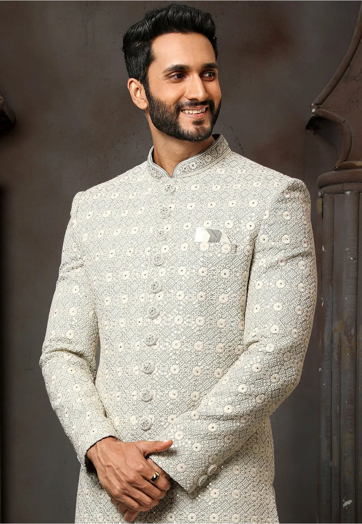 Traditional Art Silk Sherwani | Perfect for Weddings & Festive Events