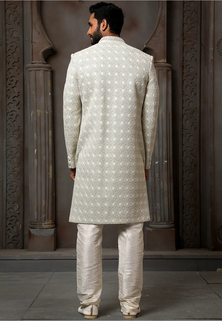 Traditional Art Silk Sherwani | Perfect for Weddings & Festive Events