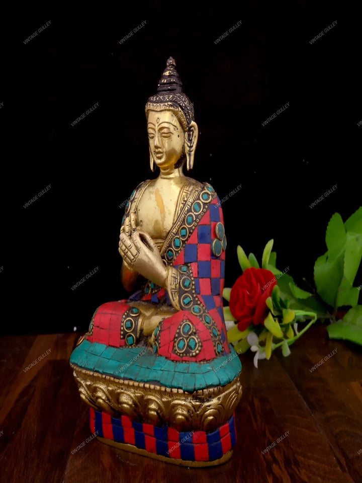 Brass Buddha Head Statue | Serene God Murtis for Tranquility & Harmony