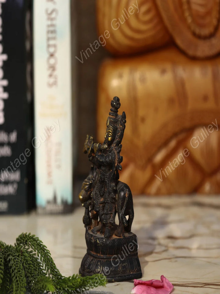 Brass God Murtis Statue | Divine Gokul Idol for Home Decor & Puja