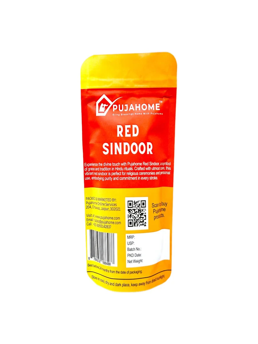 Red Sindoor Powder for Puja and Religious Ceremonies Sindoor for Tradition Powder Sindoor