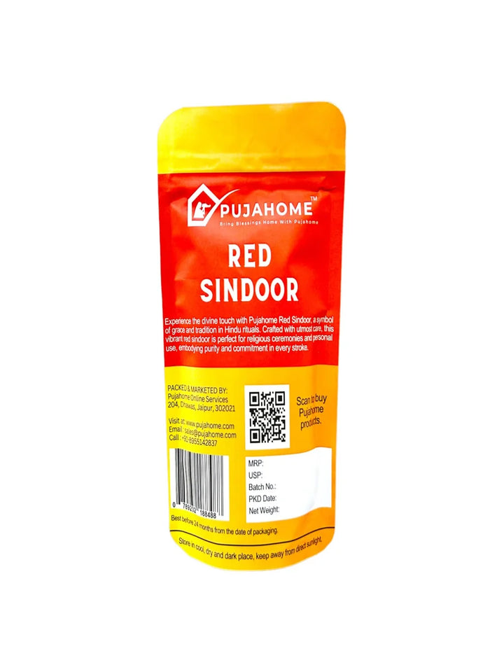 Red Sindoor Powder for Puja and Religious Ceremonies Sindoor for Tradition Powder Sindoor