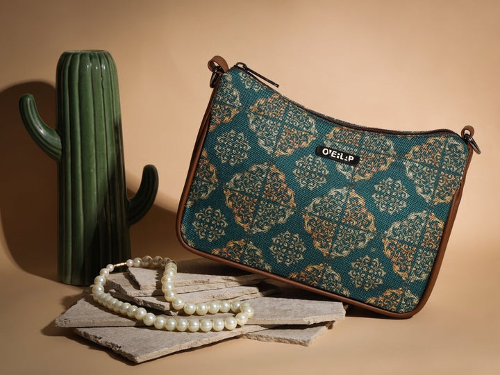 Ethically Made Jute Crossbody Bag | Sustainable & Chic - Tulip 003