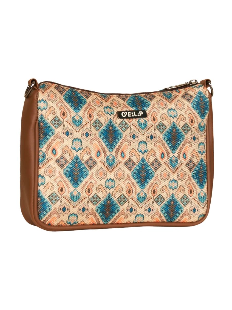 Ethnic Boho Jute Crossbody Bag | Handcrafted Eco - Friendly Fashion - Tulip 002