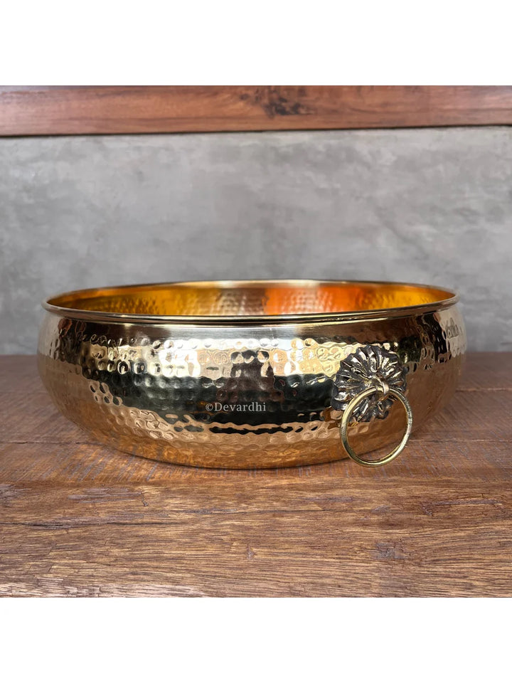 Gulmahor Brass Floating Urli | Elegant Home Decor Accessory