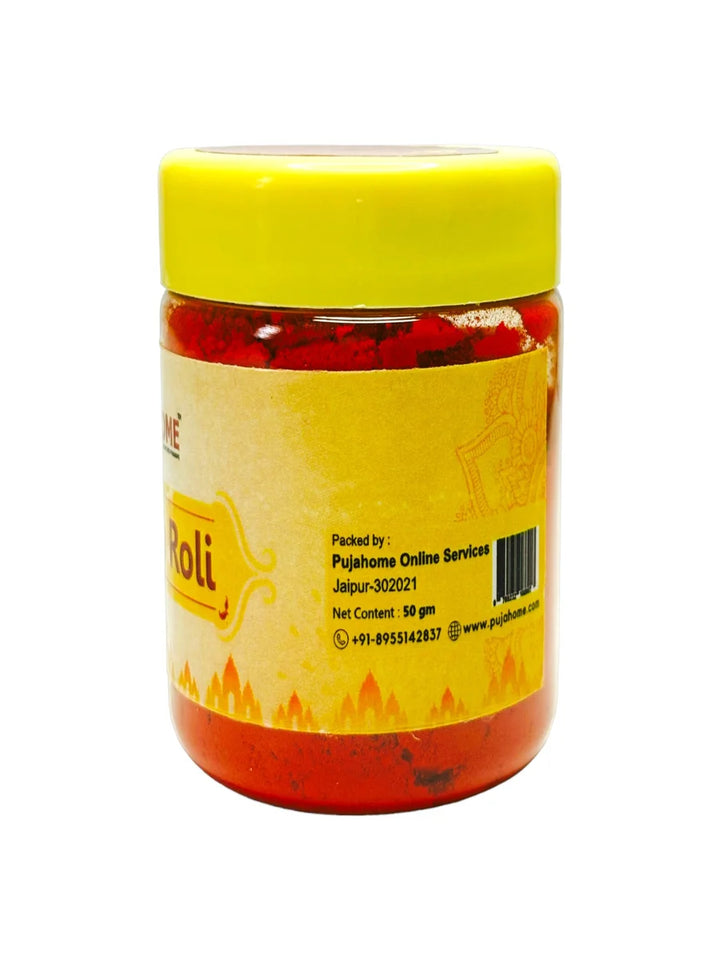Roli Pure Haldi Kumkum - Original Puja Roli | Natural & Pure kumkum (50g)