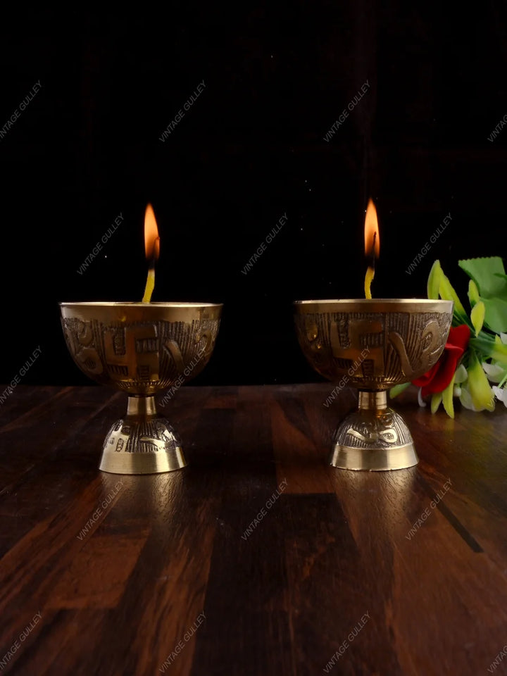 Brass Religious Diya | Handcrafted Eco-Friendly Home Decoration Piece