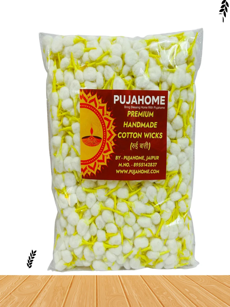 Round Cotton Wicks for Diya With Chandan Tip Pack of 4100 Pieces