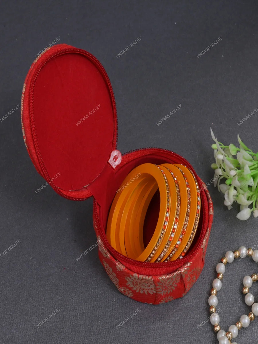 Embroidery Bangle Box Organizer | Stylish Storage Solution for Bangles