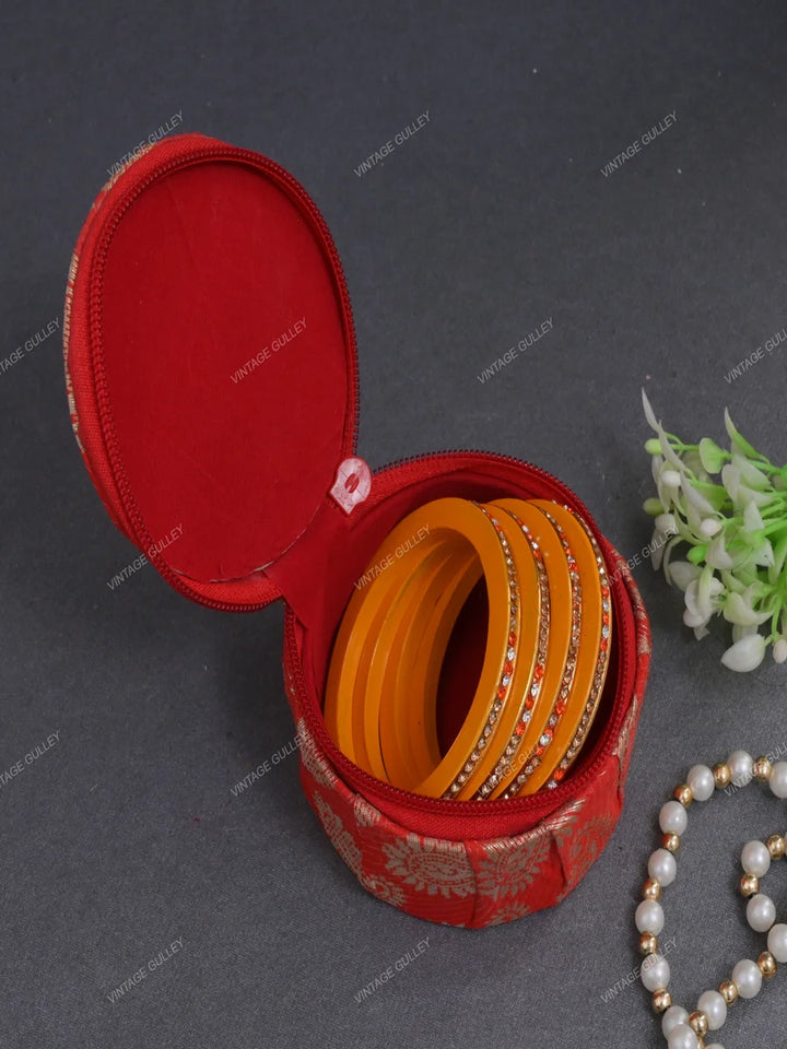 Embroidery Bangle Box Organizer | Stylish Storage Solution for Bangles