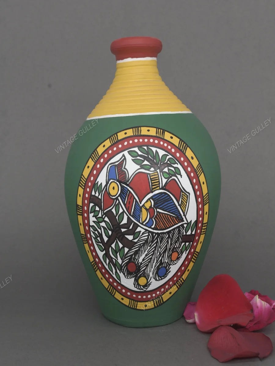 Handcrafted Terracotta Pots | Unique Warli Art Miniatures for Decor