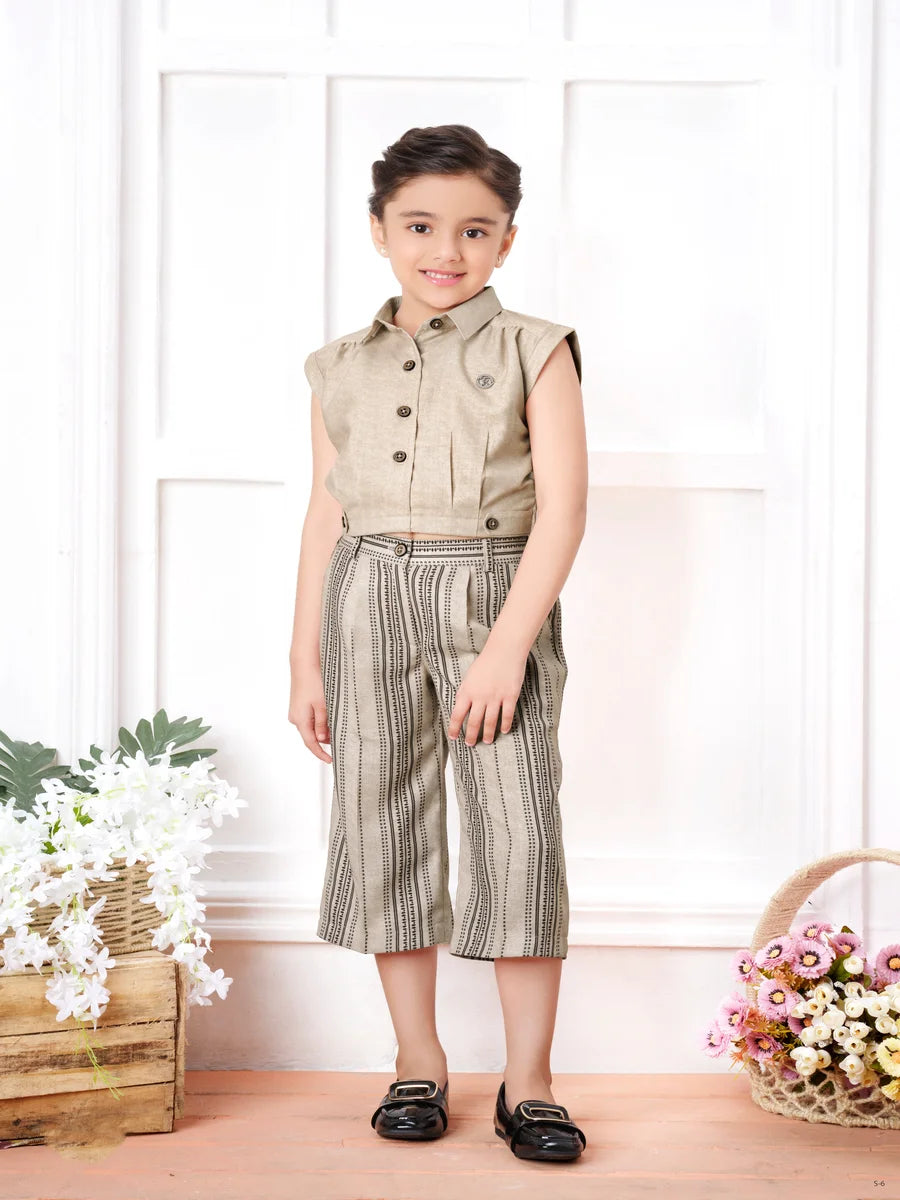Fawn Colored Culottes | Chic Girls Flowy Pants for Relaxed Fit