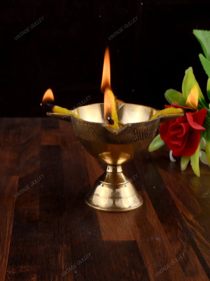 Brass Deepak | Handcrafted Decorative Diya for Special Occasions
