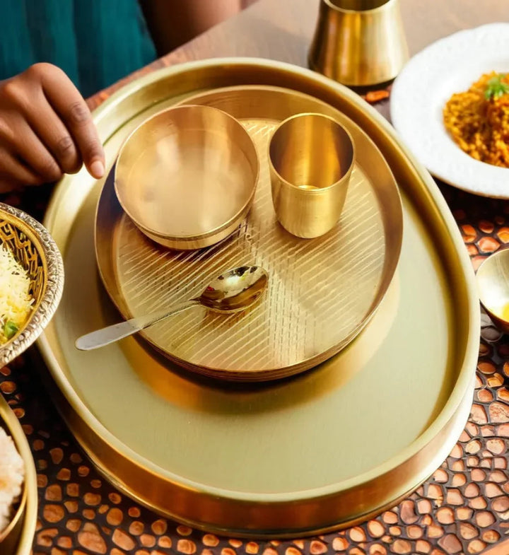 Kansa Baby Dinner Set 4 Pcs | Traditional Ayurvedic Dinnerware