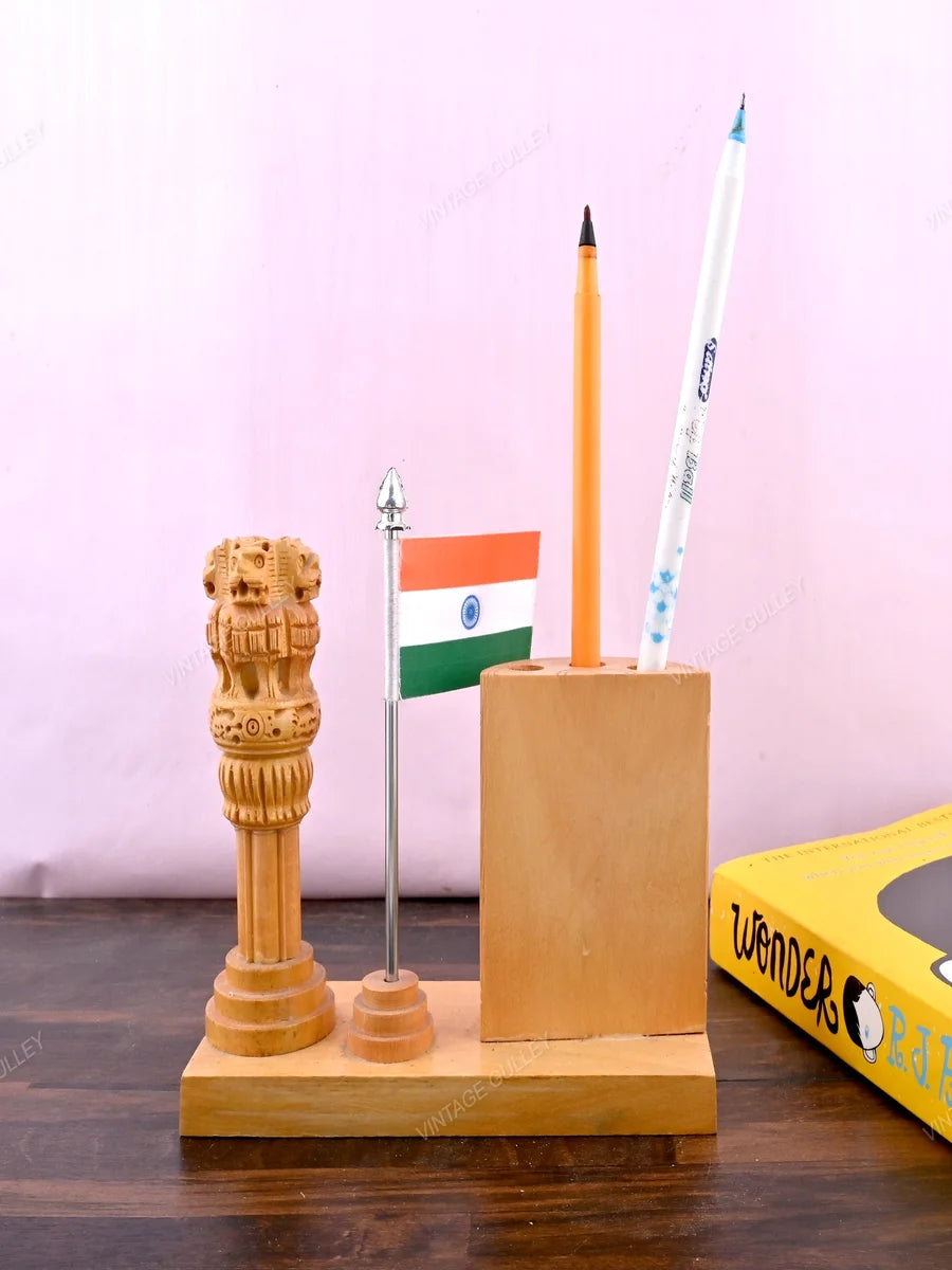 Wooden Pen Stand | Elegant Desk Organizer | Perfect Gift for Any Occasion