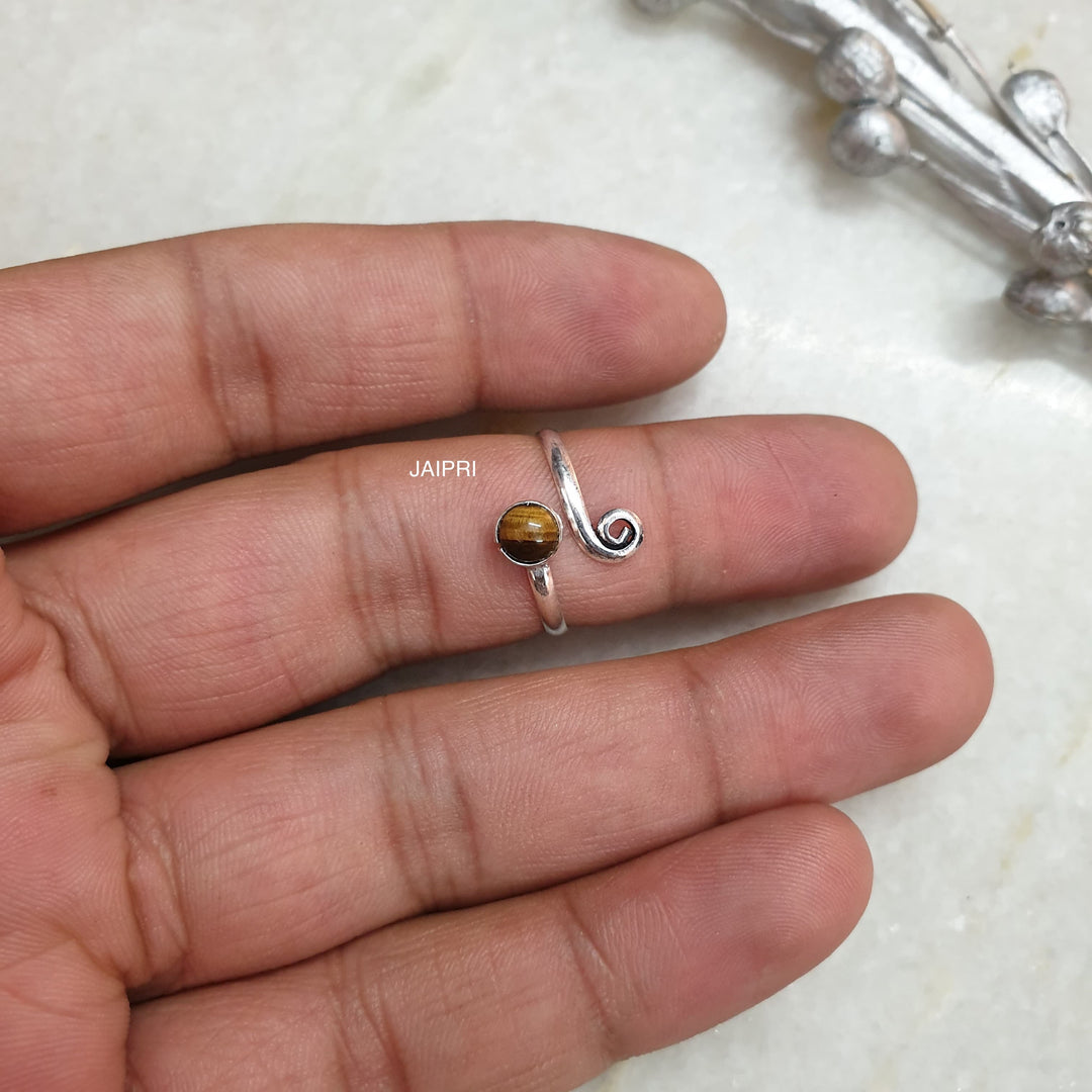 Tiger Eye Stone | Designer Adjustable Ring Signature Design