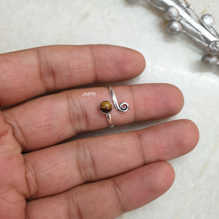 Tiger Eye Stone | Designer Adjustable Ring Signature Design