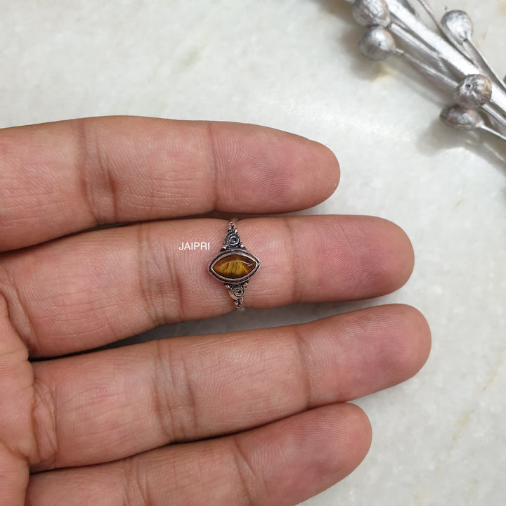 Tiger Eye Marquise | Stone Adjustable Handmade Ring Exclusive