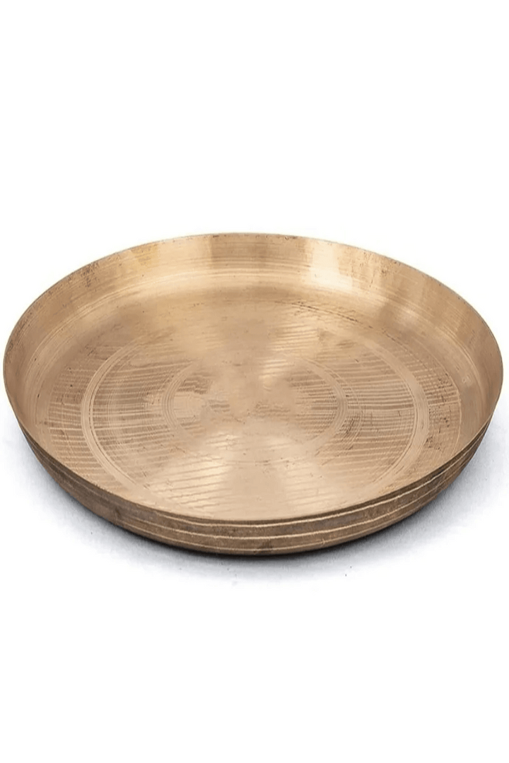 Handcrafted Kansa Dinner Plate | 1 Pc Ayurvedic Dining Dish