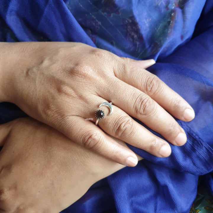 Garnet Stone | Freesize Handmade Ring Signature Design