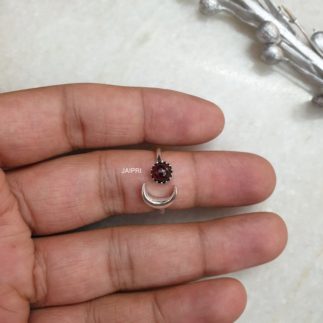 Garnet Stone | Freesize Handmade Ring Signature Design