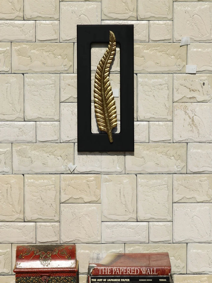 Brass Plated Leaf Wall Decor | Elegant Hammered Design for Home Accent