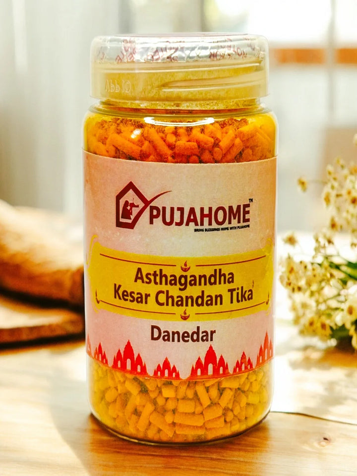 Premium Asthagandha Kesar Chandan Tika Danedar 200Gram Box