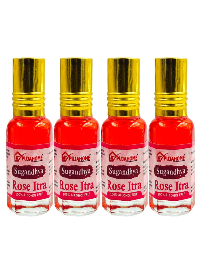 Sugandhya Rose Itra For Puja 5ML (Pack of 4)