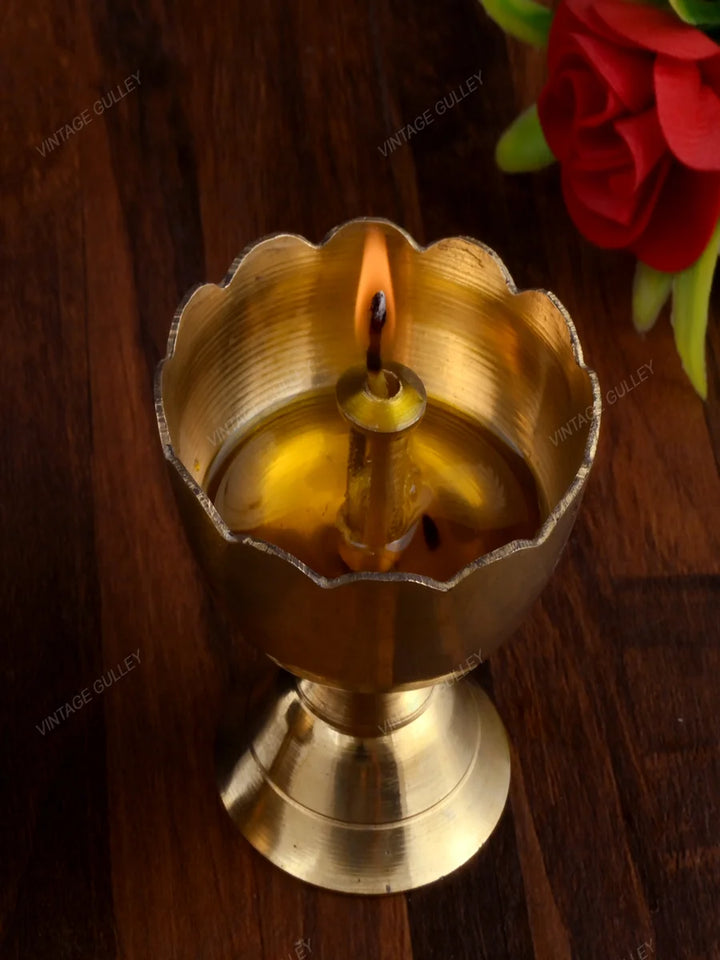 Brass Religious Diya | Handcrafted Decorative Lighting for Special Occasions