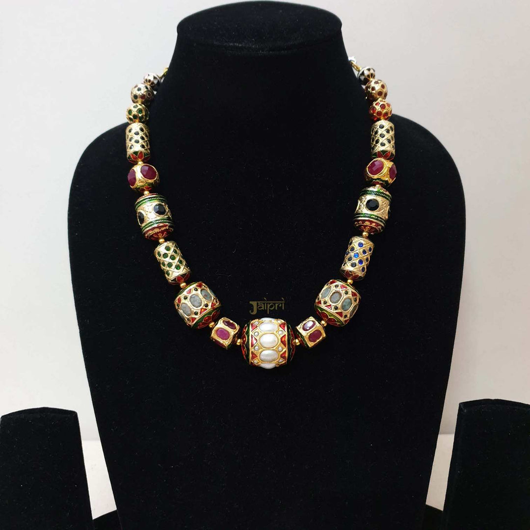 Designer Meenakari  | Pearl Stone Necklace Edition