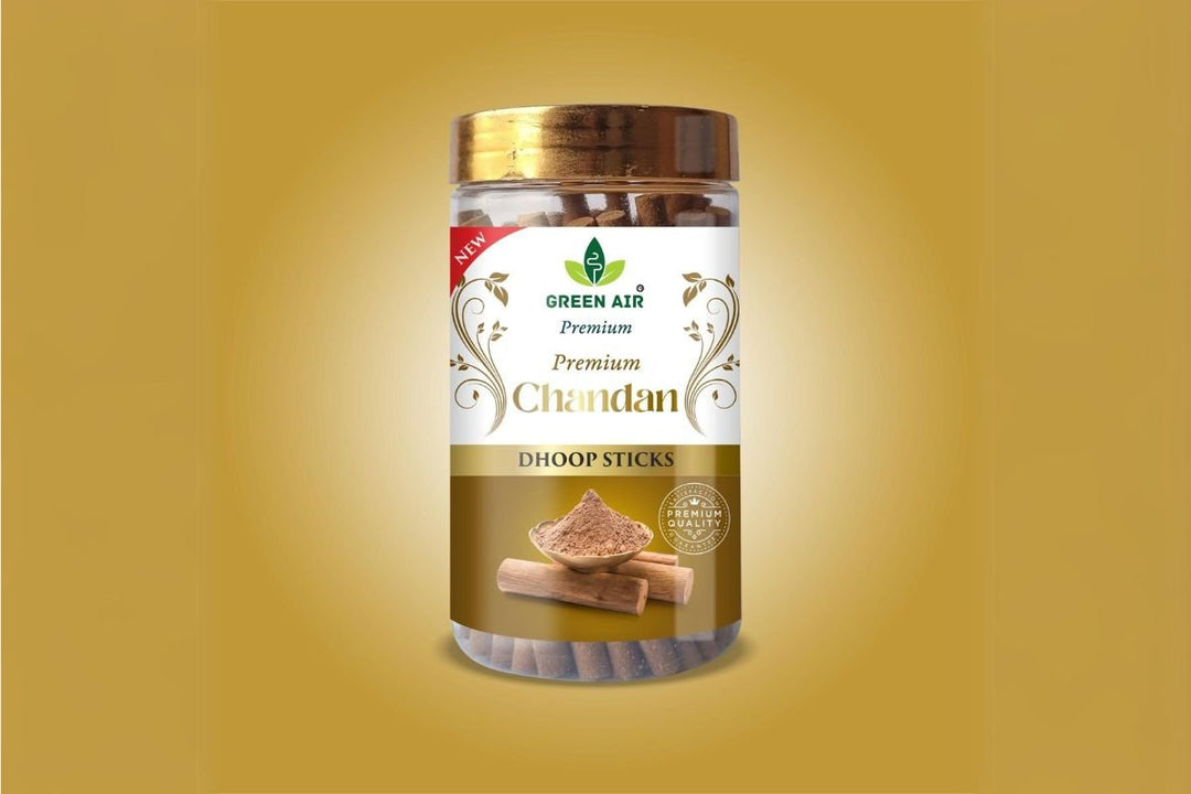 Green Air Chandan Scented Dhoop Sticks | Rich Sandalwood Aroma for Peace - 8455