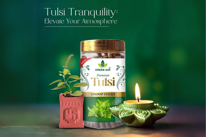 Green Air Dhoop Stick Tulsi | Ideal for Prayer & Relaxation - 8528