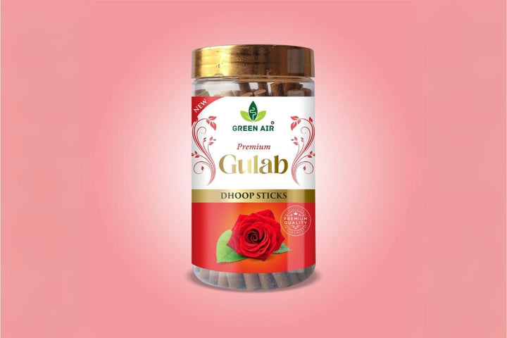 Green Air Gulab Scented Dhoop Sticks | Floral & Soothing Rose Fragrance - 8481
