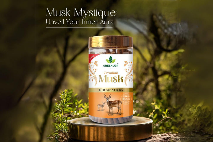 Green Air Musk Scented Dhoop Sticks | Soothing Fragrance for Daily Use - 8504