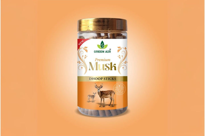 Green Air Musk Scented Dhoop Sticks | Soothing Fragrance for Daily Use - 8504